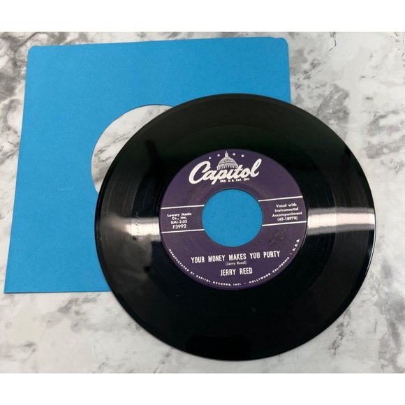 Jerry Reed Your Money Makes You Purty / How Can I Go On 45 Rockabilly Capitol F3 - Picture 3 of 4